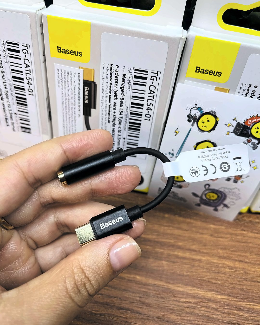 Adaptador USB-C para P2 Baseus L54 com DAC Hi-Fi — foto 5