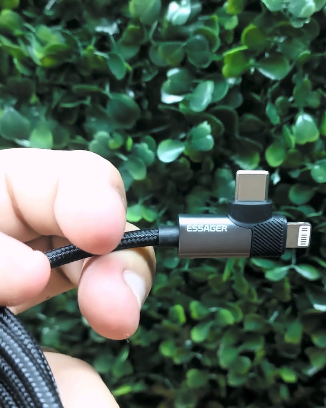 Cabo Essager 2 em 1 USB-C e Lightning 90 Graus — foto 4